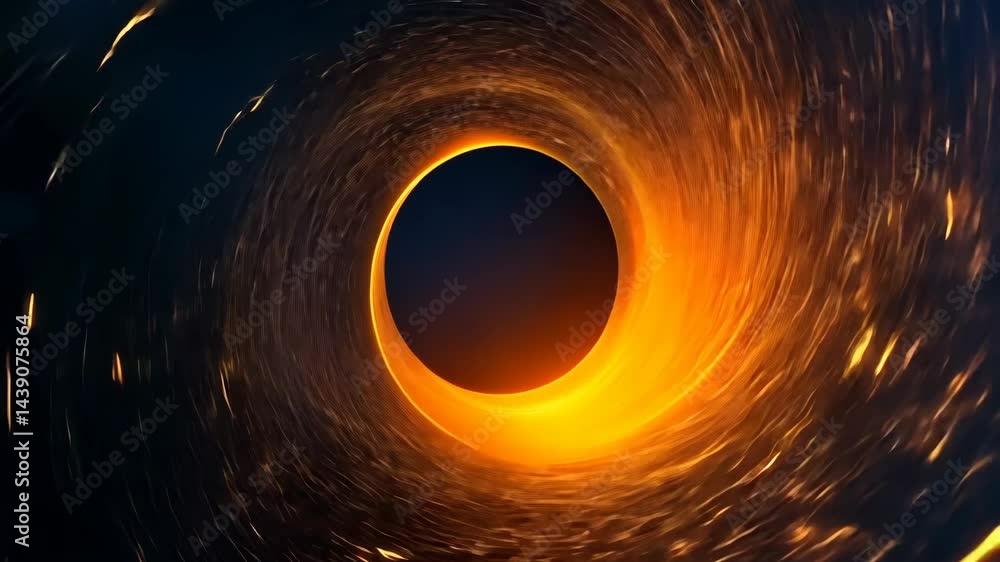 Poster fiery vortex animation: dynamic swirling patterns and vibrant energy movement