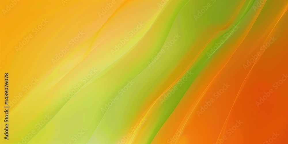 Aufkleber the close up abstract picture of the orange and green colour that has been mixing each other, the mi