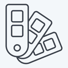 Icon Color Pallete. related to Fabric symbol. line style. design editable