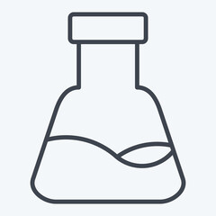 Icon Conical Flask. related to Fabric symbol. line style. design editable