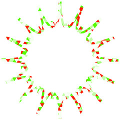 ステンドグラス風吹き出し　三角形模様　ギザギザした形