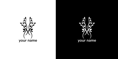 Elegant Abstract Leaf Design With Symmetrical and Artistic Patterns