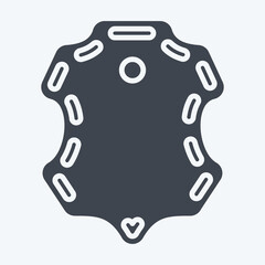 Icon Sheepskin. related to Fabric symbol. glyph style. design editable