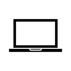 laptop icon silhouette. notebook device computer vector illustration for business and tech