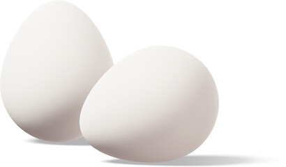 Two white eggs