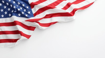 Fototapeta premium Worn American Flag with Skull: Symbol of Decay, Loss, or Protest american flag skull death decay red
