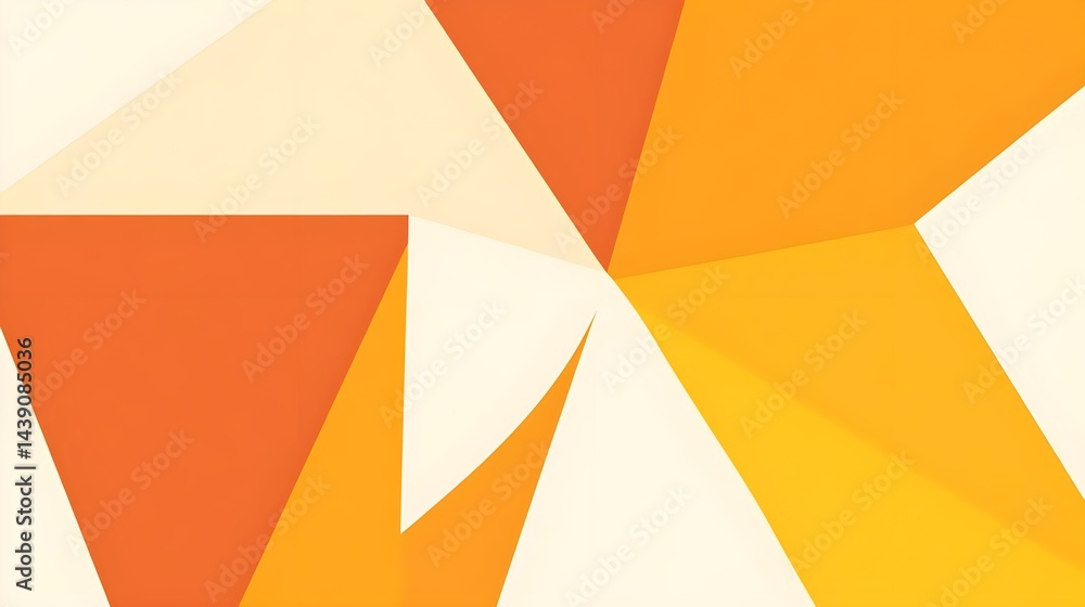 Poster dynamic patterns of repeating triangles in bright orange geometry abstract art studio environment hi