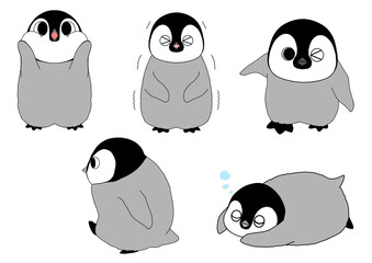 Emperor Penguin Baby 5 Pose Set