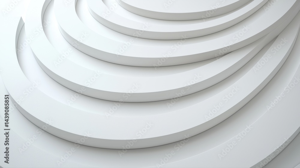Poster abstract white curves: modern architecture background abstract white curve lines minimalist modern