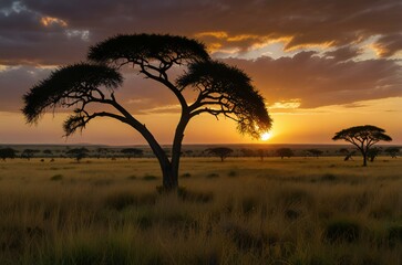 Obraz premium sunset in africa