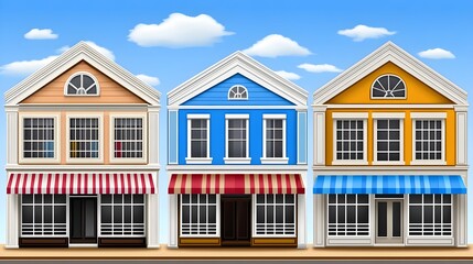 Obraz premium Exploring trendy shops and restaurants in williamsburg digital illustration urban scene bright colors