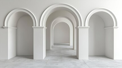 Elegant archway hallway