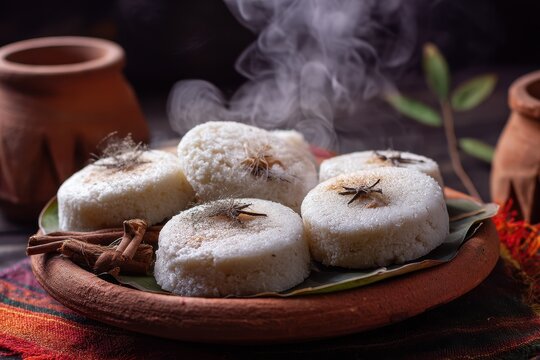 Bhapa Pitha a traditional Bangladeshi dish is enjoyed in winter on clay plates