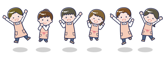 いろいろな人物セット_はしゃぐ_保育士