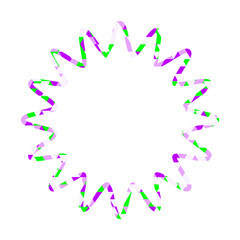 ステンドグラス風吹き出し　三角形模様　丸みのあるギザギザした形