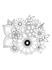 Floral sketch for home decor enthusiasts