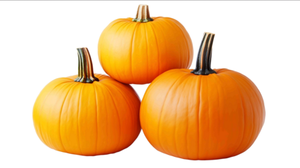 Stacked pumpkins isolated on white background photo front view variation high detail texture ultra detail midshot