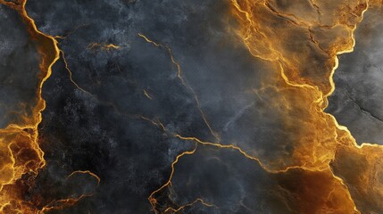 Dark, dramatic marble with fiery veins