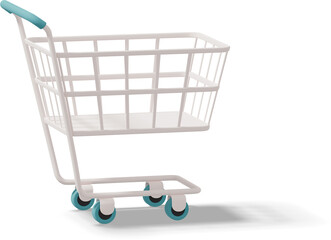 Side view of shopping cart