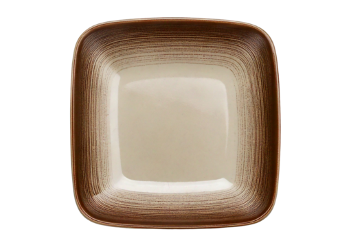 Square plate isolated on transparent or white background - Powered by Adobe