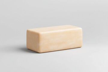 Beige rectangular bar of solid soap