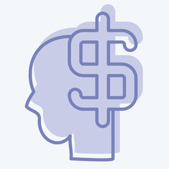 Icon Financial Advisor. related to Audit symbol. two tone style. design editable