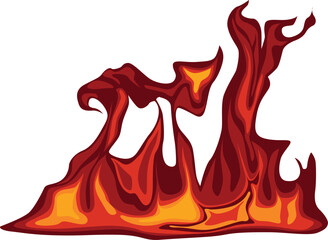 Cartoon flame illustration