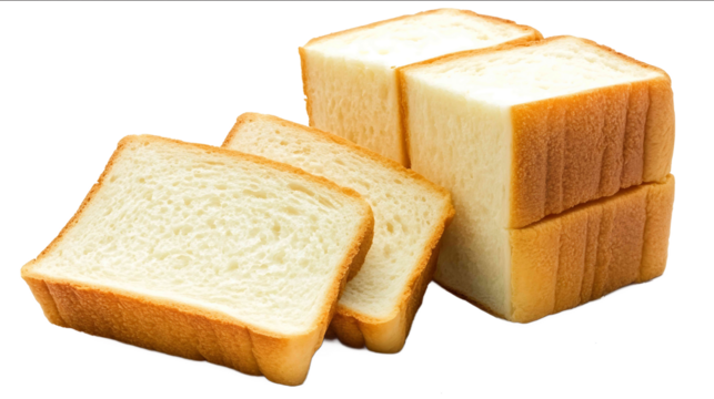 loaf of bread isolated on white background photo front view variation high detail texture ultra detail midshot