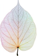 Colorful, translucent leaf veins