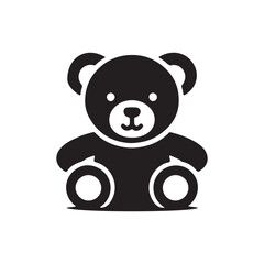 Cute Teddy Bear Icon for Toy Design