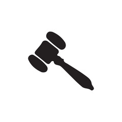 Judge Gavel Icon Vector for Legal and Auction