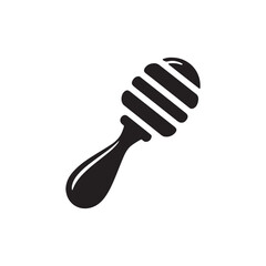 Honey Dipper Stick Sweet Natural Food Vector Icon