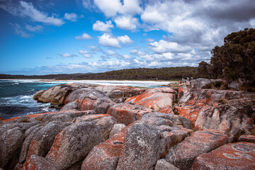Magnificent Bay of Fires located in Tasmania's North-East Coast consists of clear blue seas, stunning white beaches and iconic orange lichen-covered boulders. This place is truly a paradise!