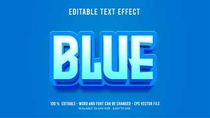 blue editable text effect