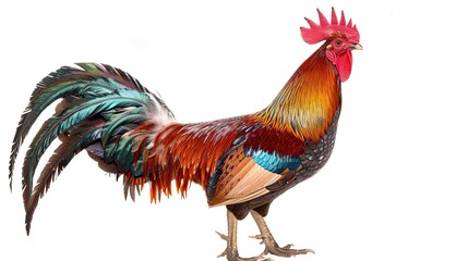 Fototapeta premium Faisan commun mÃ¢le (Phasianus colchicus) europÃ©en isolÃ© sur fond transparent, format PNG. 