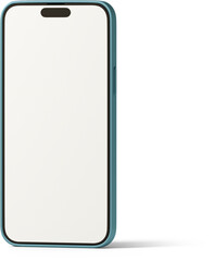 smartphone with blank screen turned left