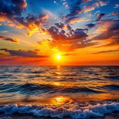 Obraz premium sunset over sea