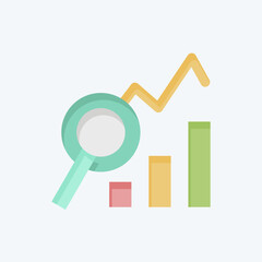 Icon Analysis. related to Audit symbol. flat style. design editable