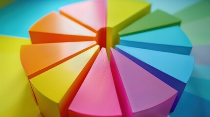 Fototapeta premium Science data analysis with colorful pie chart stock photo --ar 16:9 --raw --v 6 Job ID: a37a2278-06aa-45d1-a69f-6fe84523fa16