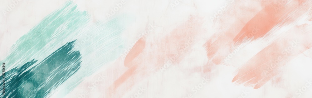 Poster Soft white background with subtle teal and peach pencil strokes, creating a tranquil and artistic textured canvas for various desi