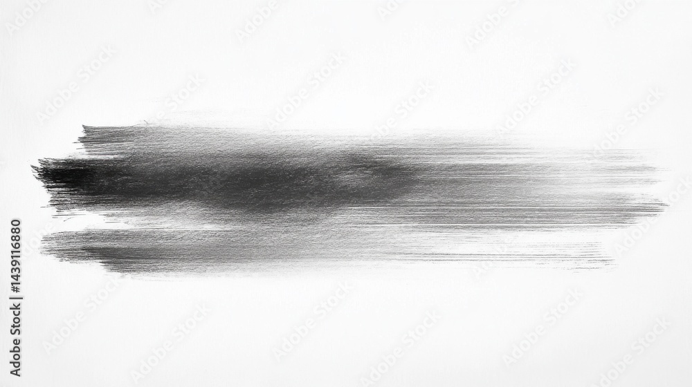 Aufkleber Delicate Soft Pencil Strokes Wash Across White Paper in Muted Gray Tones, Creating a Subtle Textured Background