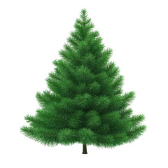 Artificial evergreen tree with full branches perfect for festive decorations and interior displays during holiday seasons
