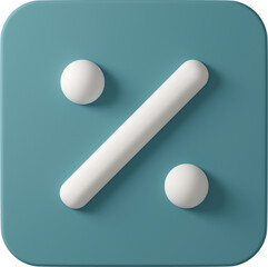 white division sign on blue square