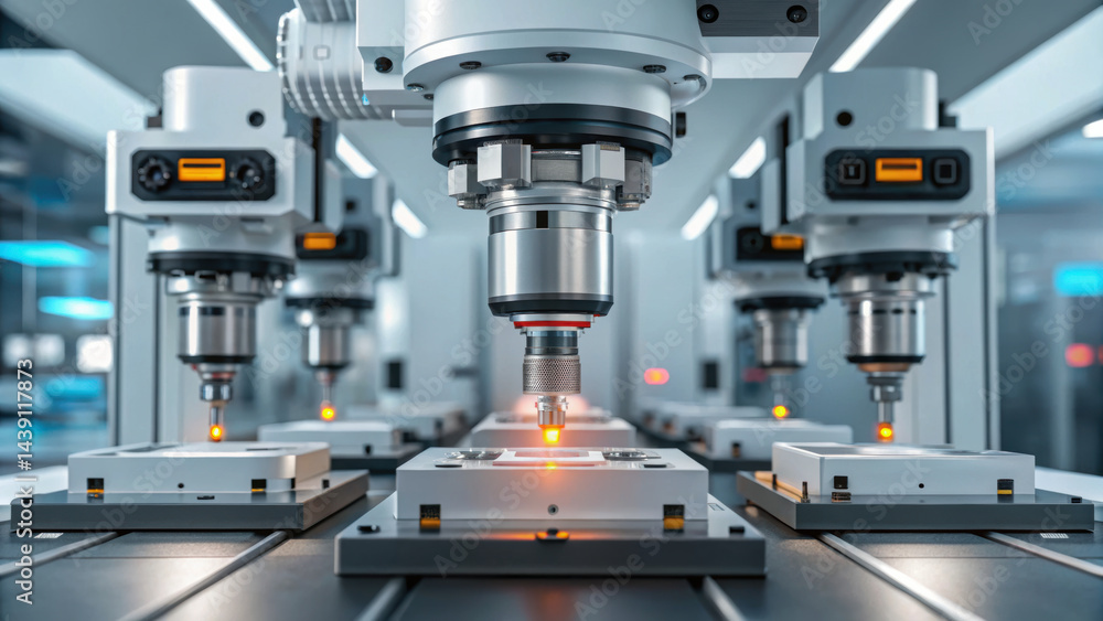 Aufkleber mechanical precision technology industry enables advanced automated manufacturing with robotic arms 