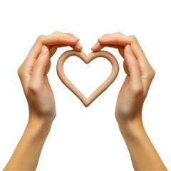 Obraz premium Hands holding a heart shaped object love symbol care