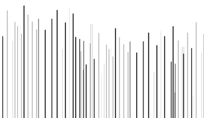 Random lines pattern. Black and white horizontal irregular lines background. Glitch concept backdrop. Vector illustration.