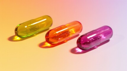 Colorful capsules on gradient background stock photo --ar 16:9 --raw --v 6 Job ID: 0f3de09d-d1bd-4a1e-9fbe-bc348981cc9f