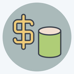 Icon Finance. related to Audit symbol. color mate style. design editable