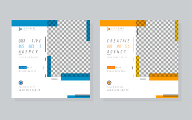 Corporate business social media template set