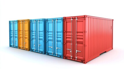 Global distribution of goods with shipping containers